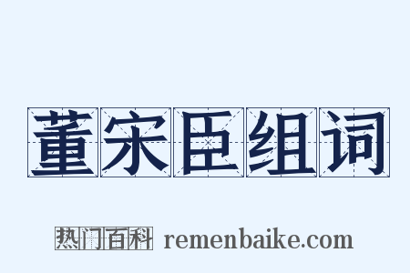 董宋臣组词是什么意思的图片